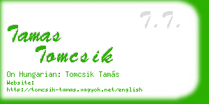 tamas tomcsik business card